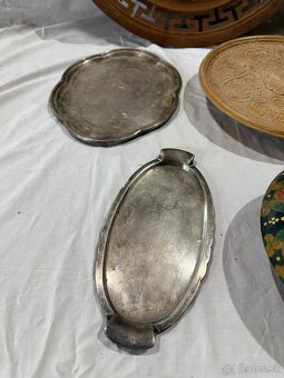 stare tacky alpaka striebro, drevo - 4