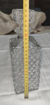 Krištáľová retro karafa na whisky - 4