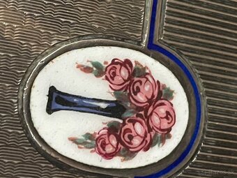 starožitna strieborná pudrenka - 4