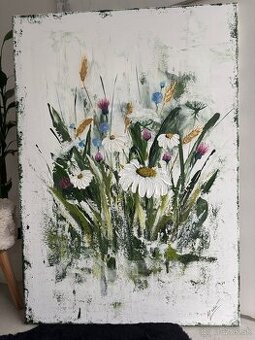 Obraz abstrakt lúčne kvety - 4