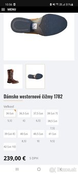 Dámske westernové čižmy 39. - 4