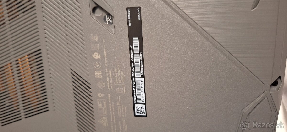 Predám herný MSI Thin A15 v záruke - 5