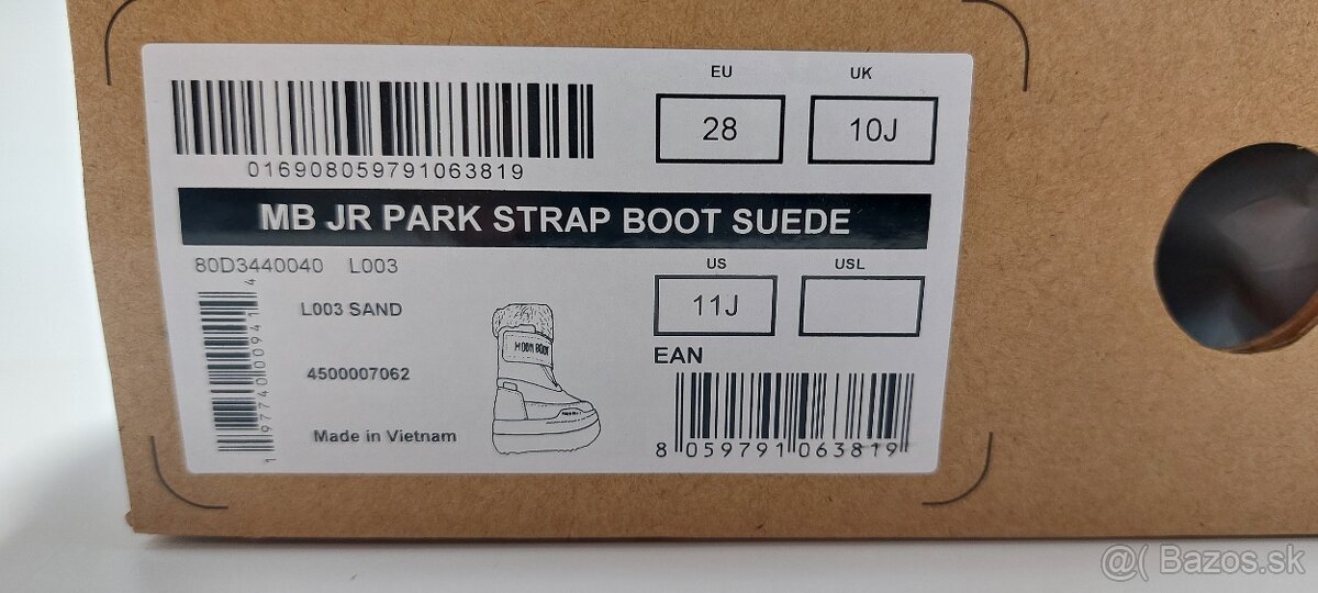 Moon Boot Jr Park Strap boot suede sand 28 EU - 5