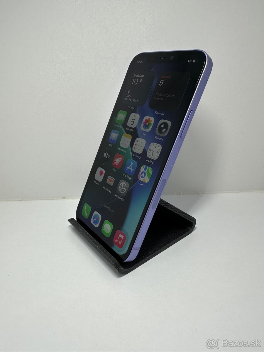 iPhone 12 128GB PURPLE - 100% BATÉRIA - 5