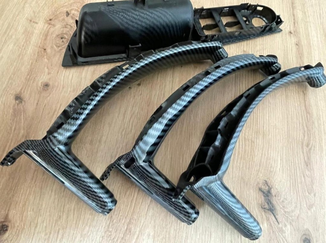 BMW X5 E70,X6 E71-vnútorné madlá dverí-karbón - 5