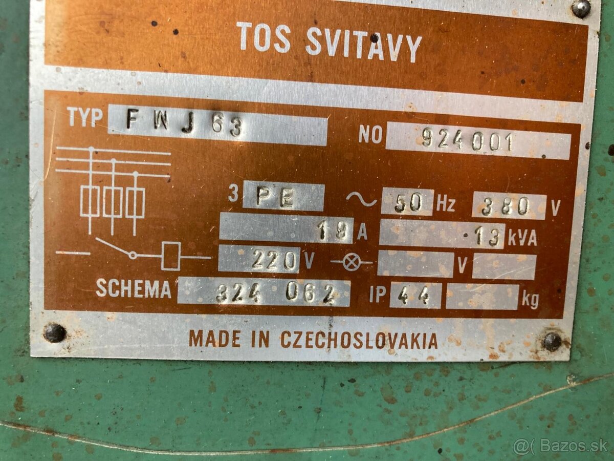 Prodáme: hoblovka - protah TOS FWJ 63 - 5