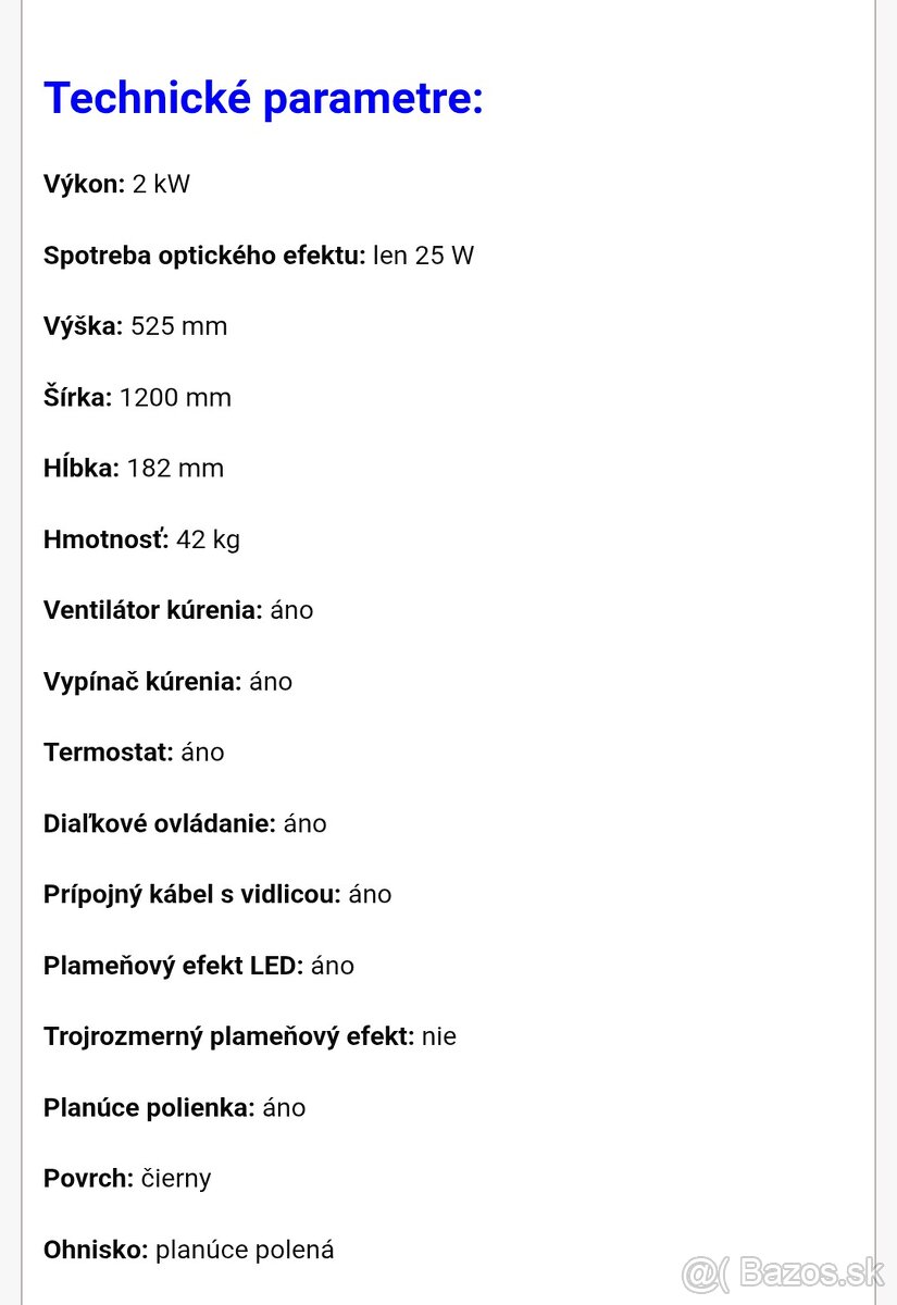 Elektrický krb s vyhrevom - 5