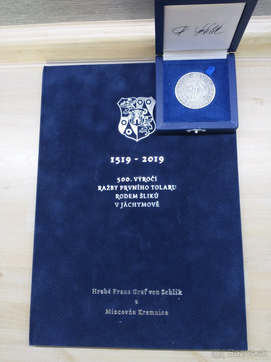 strieborné pam.medaile, vznik ČSR, šlikovského toliar 1519, - 5