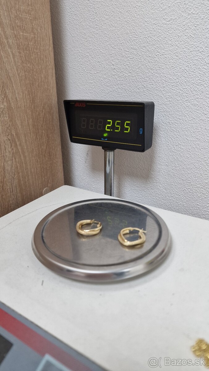 Zlaté elegantné náušnice - 5