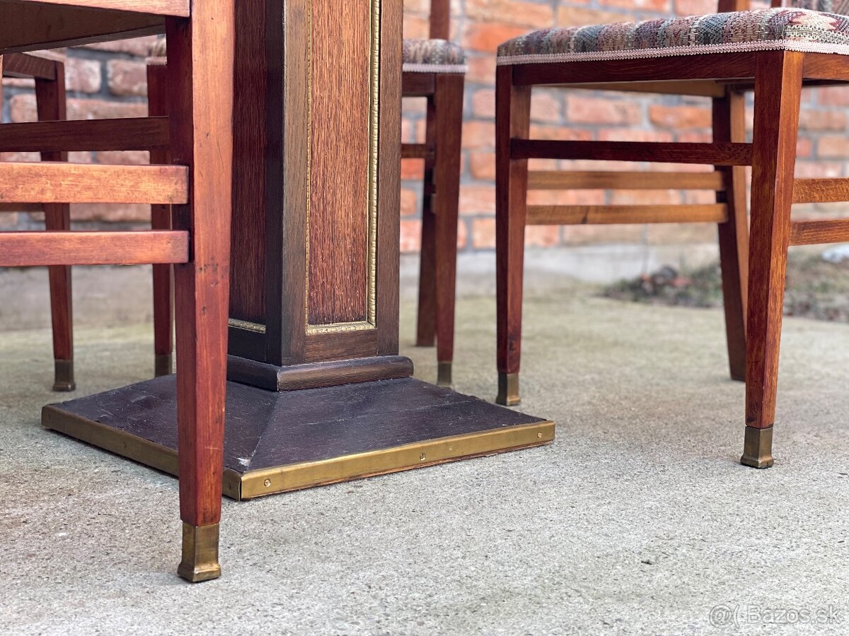 Art deco set 4 stoličky + stôl - 5