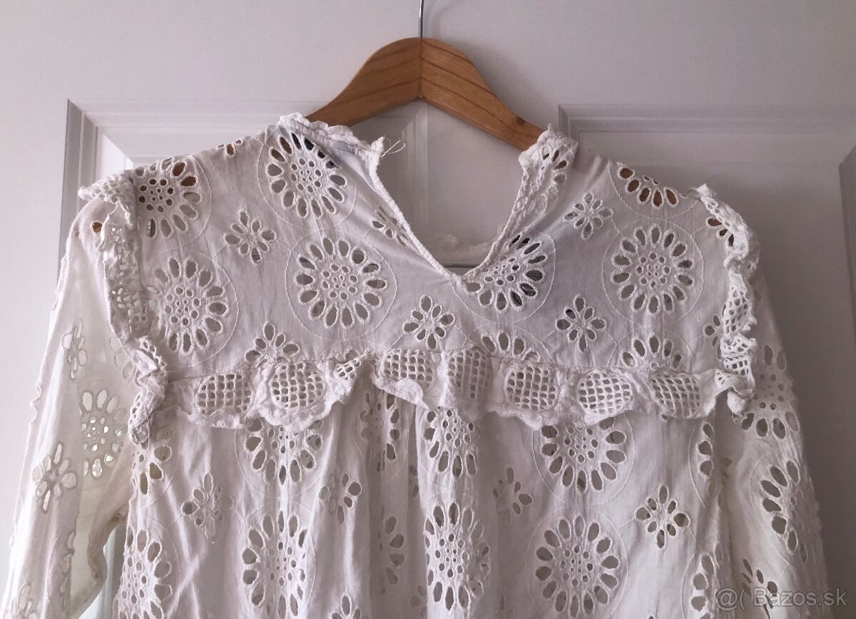 —————-Biela madeirová blúzka Zara, XS/34, 5 E——-— - 5