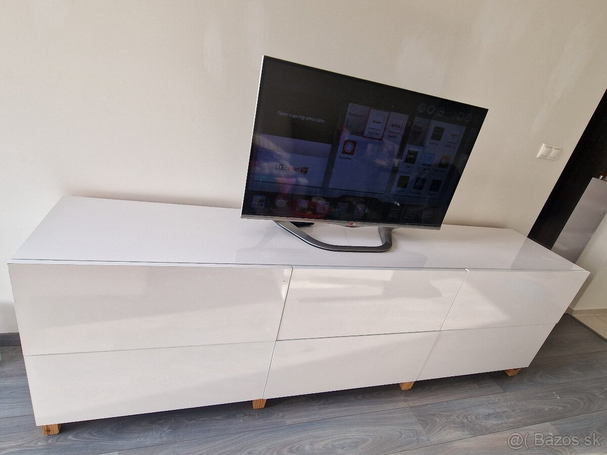 Komoda, biela, leskla - 5