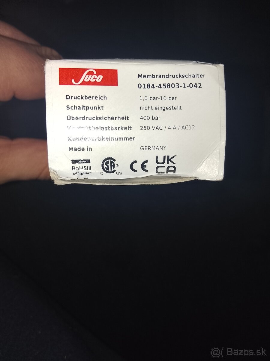 Suco membránový tlakový spínač - 5