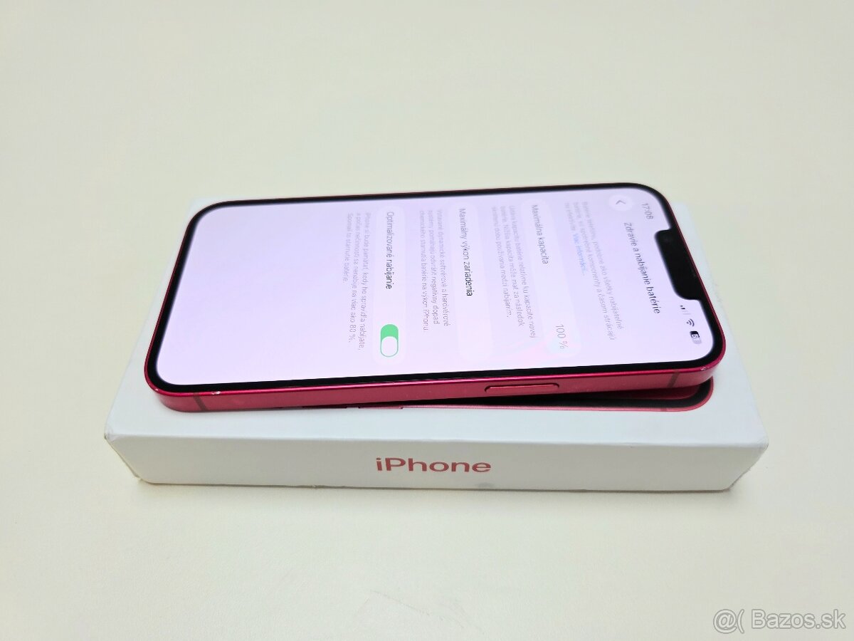 APPLE IPHONE 14 128GB RED,BATERKA 100% - 5