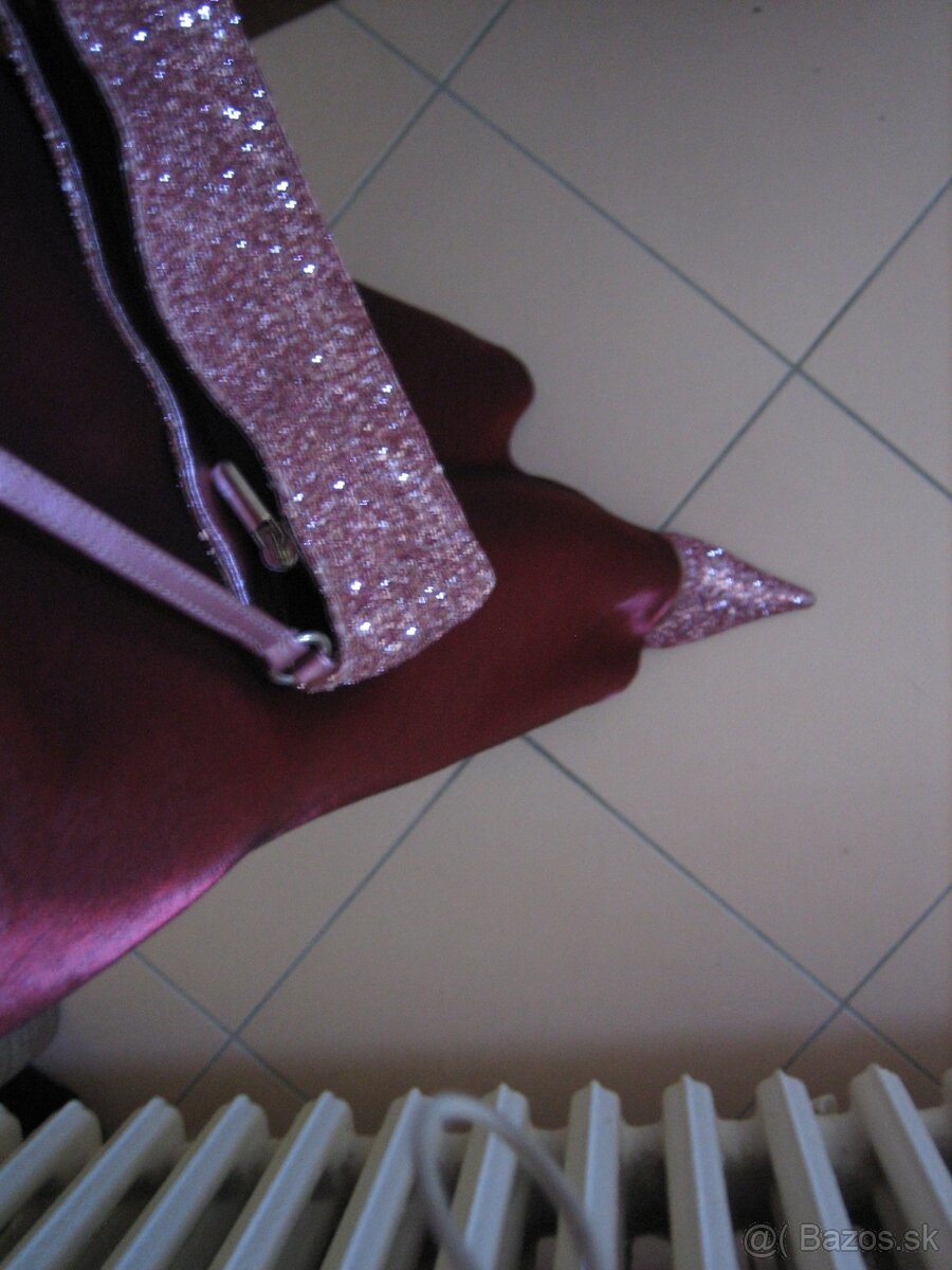 Spoločenské dlhé šaty + koktejlova kabelka + lodičky - 5