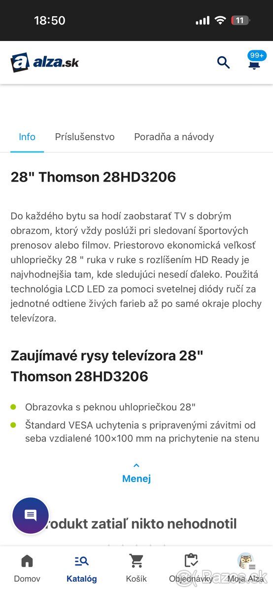 Thomson TV 28” - 71 cm - 5