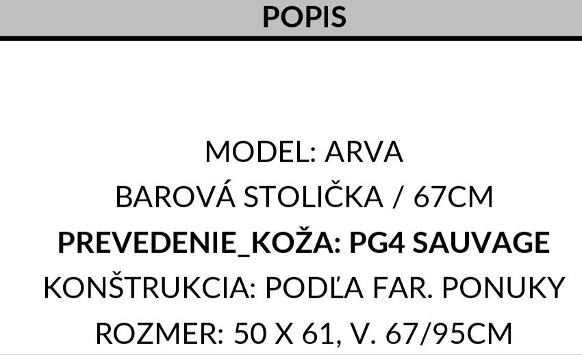 Luxusná Barová stolička - 5