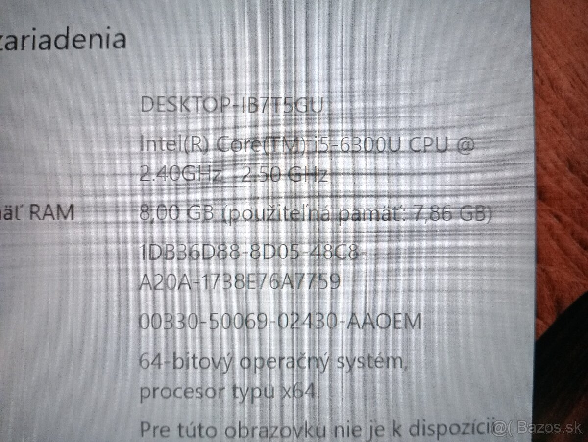 Lenovo Thinkpad T460 + Intel core i5 + 8gb ram + 120gb ssd - 5