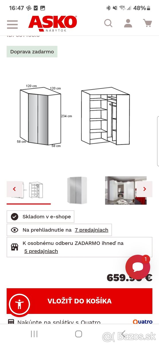 Šatníkové skrine New York (ASKO) - 5