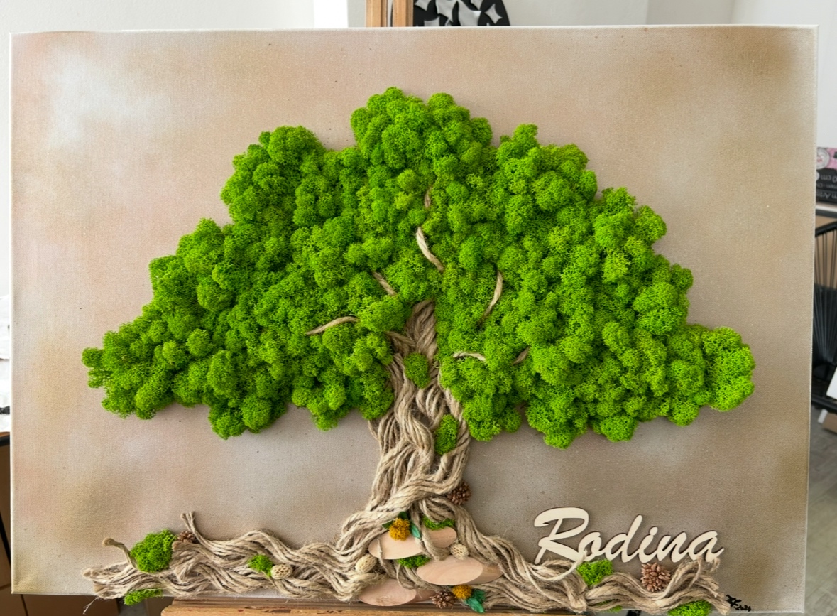 Machový obraz strom.. - 5