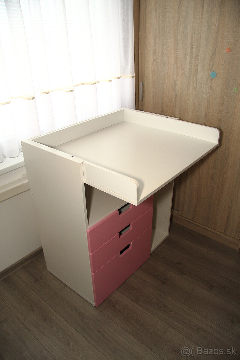 IKEA prebalovací pult - ružový - 5
