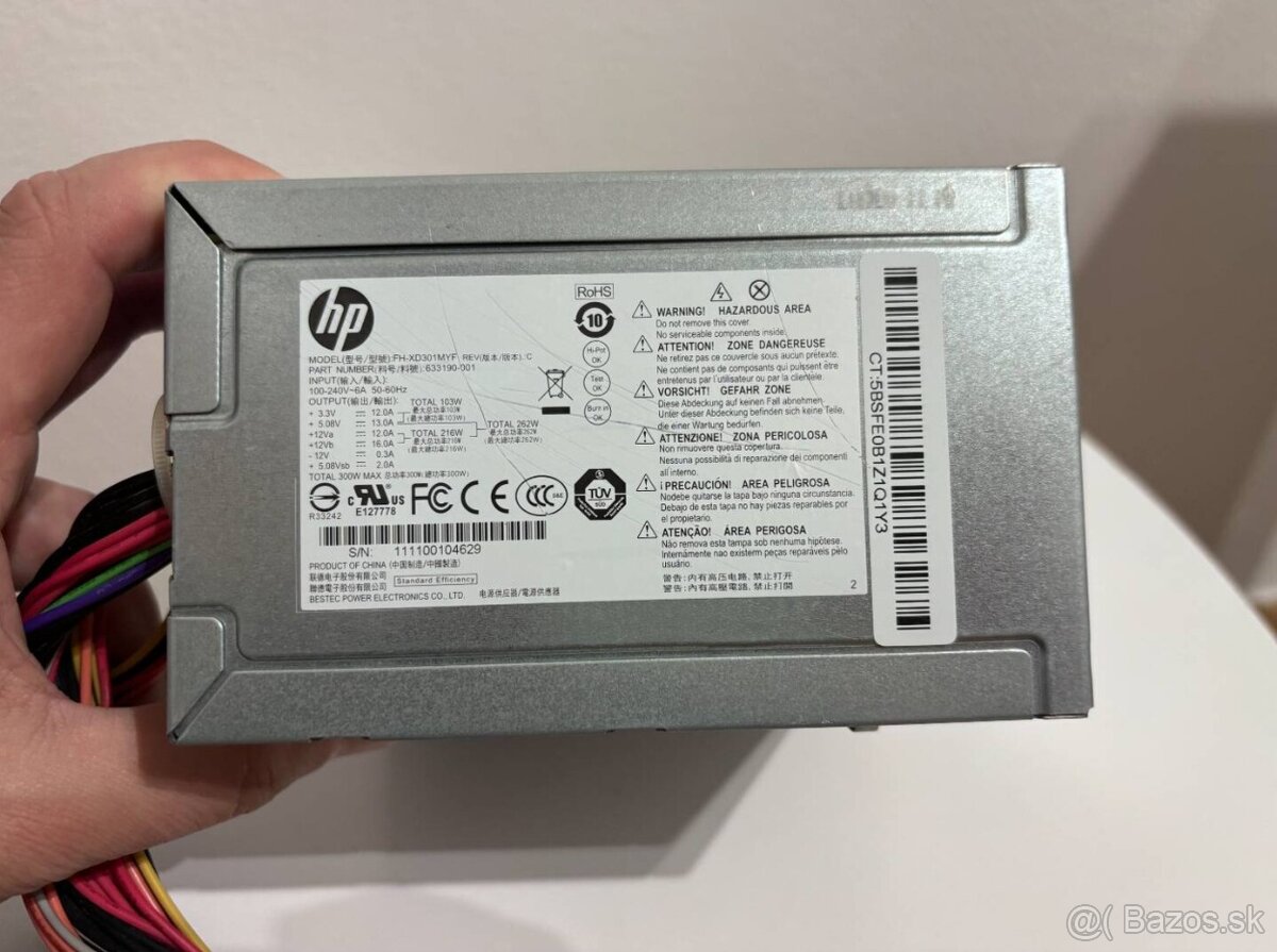 Predám použitý zdroj do počítača HP 7100 CMT - 5