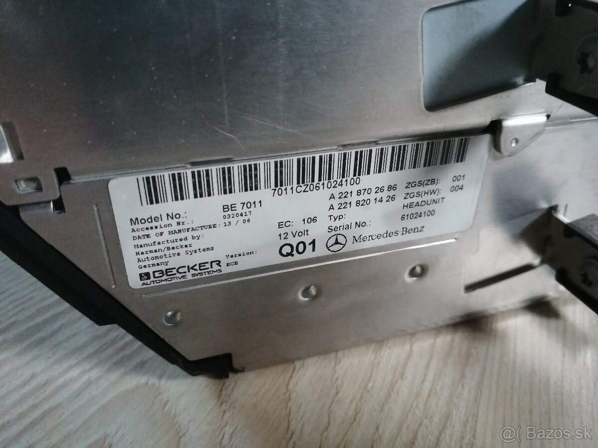 Mercedes Benz W221 COMMAND rádio BE7011 - 5