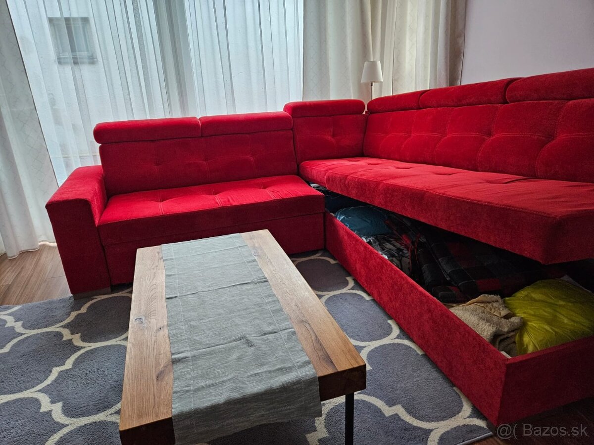 Červená sedacia súprava na mieru - 5