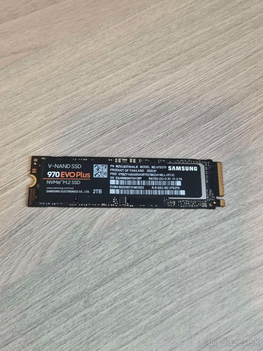 Samsung 970 EVO Plus SSD 2TB, ZDRAVIE 100% - TOP STAV - 5