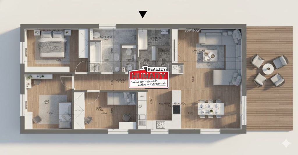(636 m²) MUROVANÝ RD NA KĽÚČ - 5