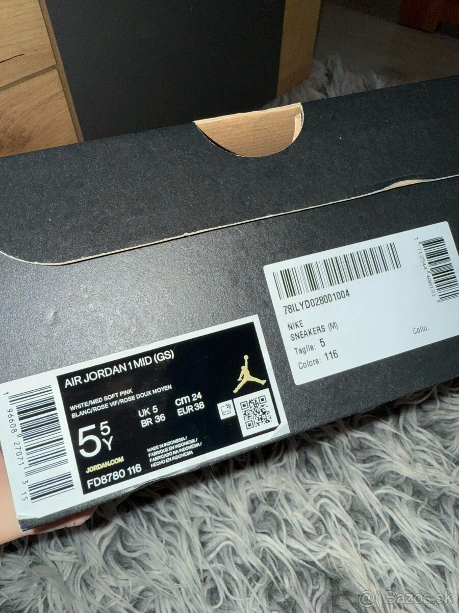 Nike Air Jordan 1 Mid GS Pink original swarovski - 5