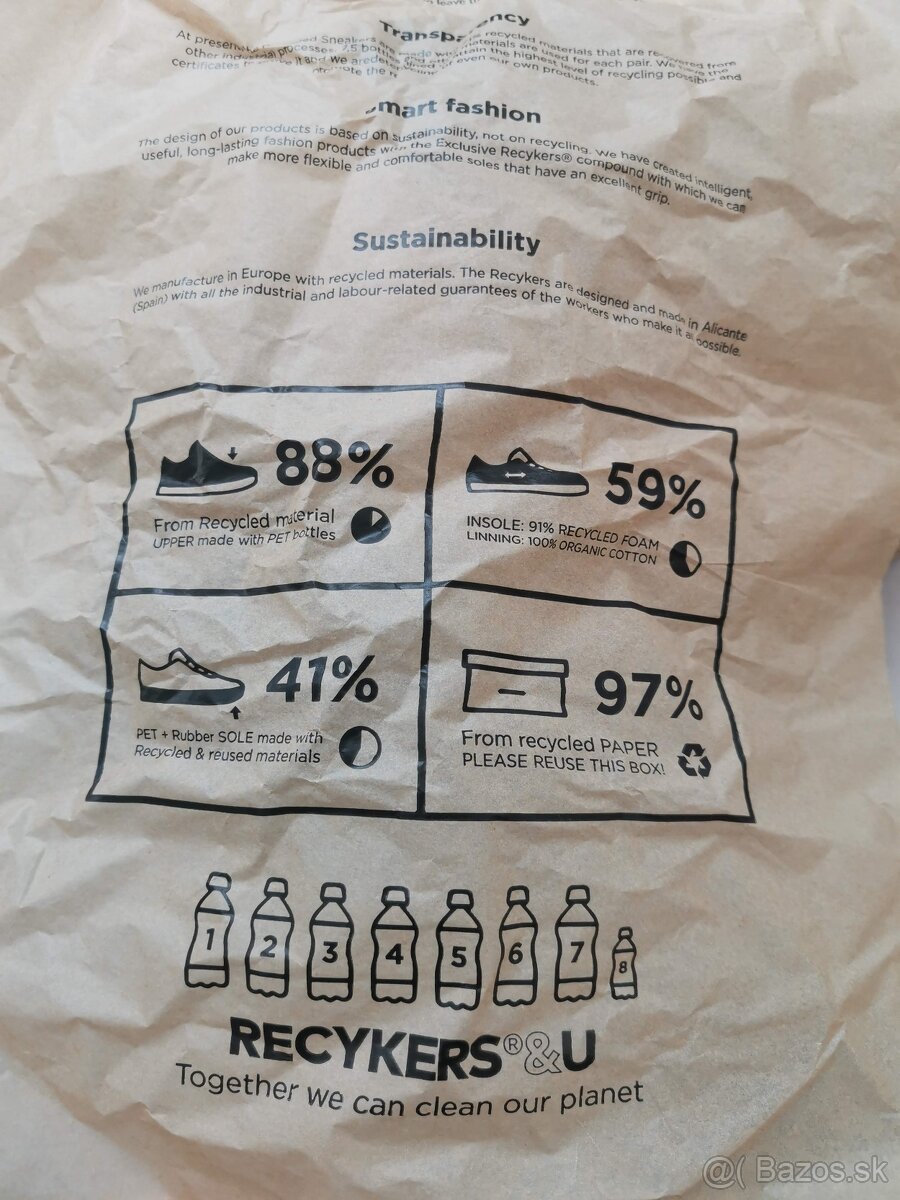 Čierne dámske ekologické tenisky Recykers č. 38 - 5