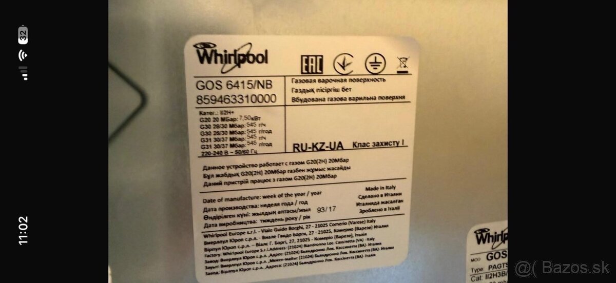 Plynova varna doska Whirpool - 5