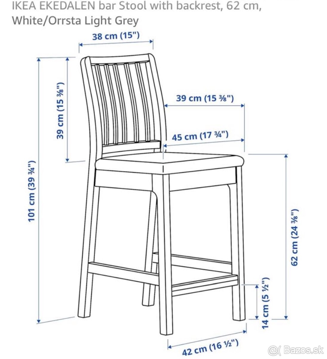 Predám IKEA barový stôl a stoličky - 5
