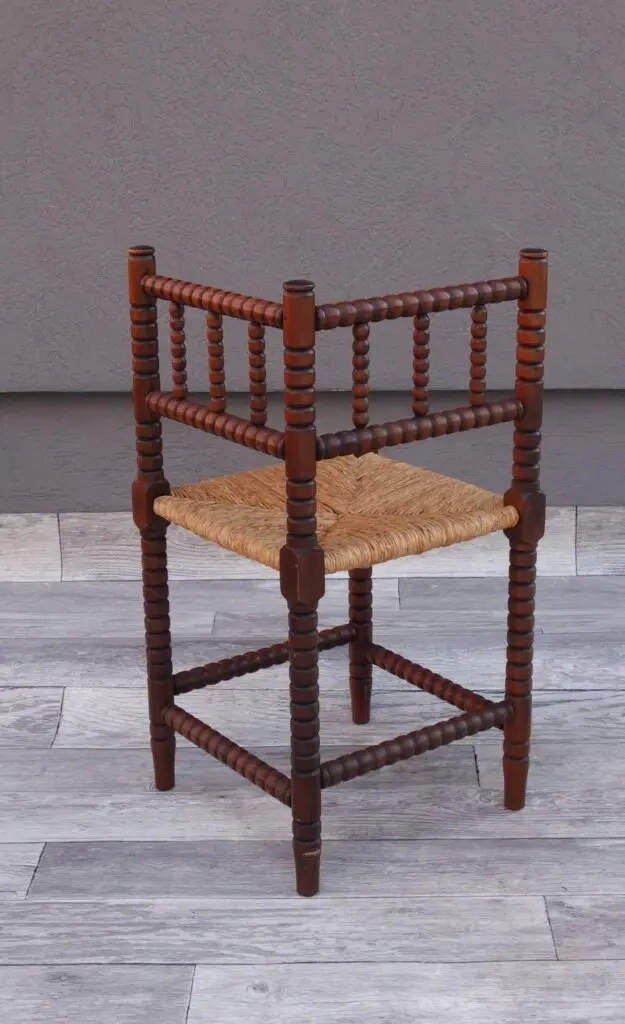 Stolička francúzska starožitná – rohová. - 5