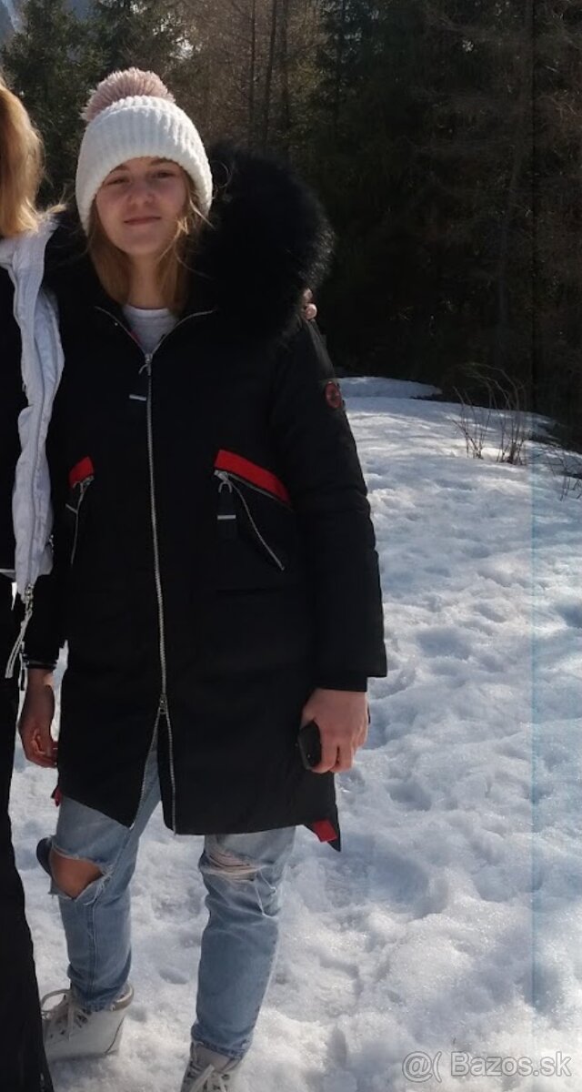 nádherná zimná bunda/kabát veľkosť S (36) dámska/dievčenská - 5