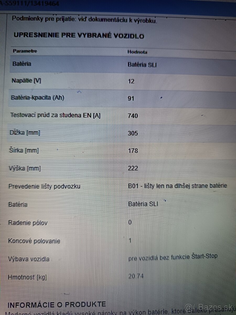 Autobatéria 91 Ah ERA - 5