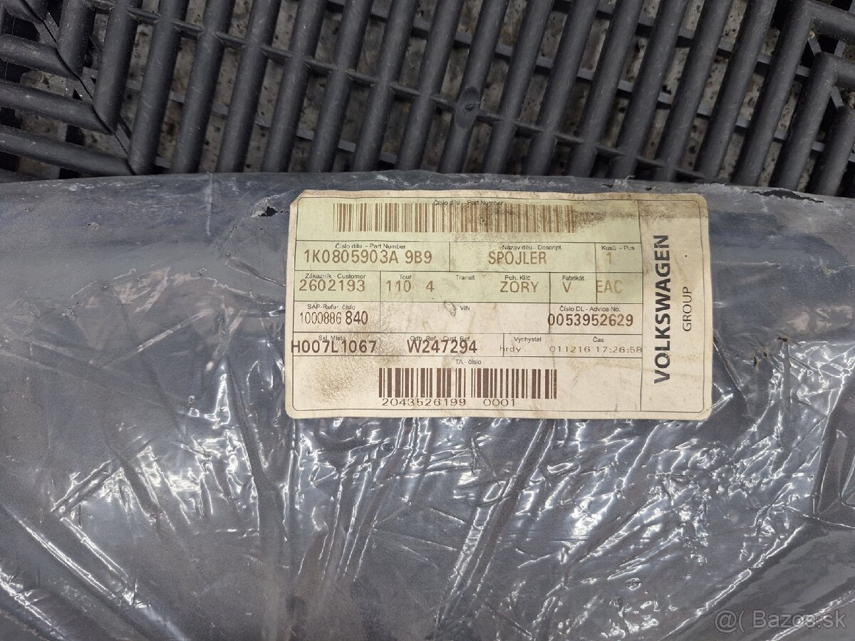 Spodny spojler naraznika Golf 5 novy - 5