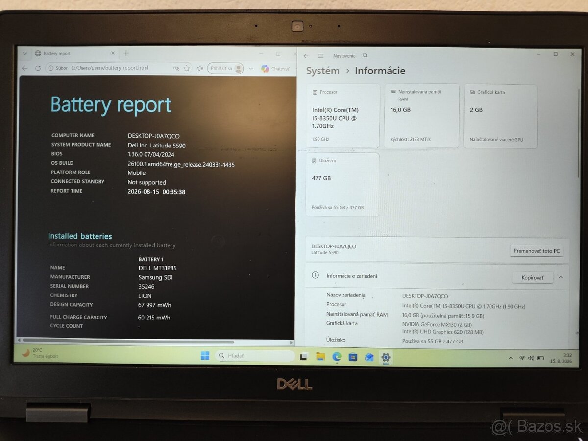 Dell Latitude 5590 | Intel Core i5 (8. gen) • GeForce MX130 - 5