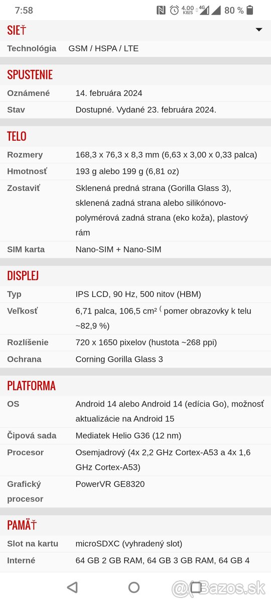 Xiaomi Redmi A3-4G. 3gb/64gb... Čierna metalíza. Nový. - 5