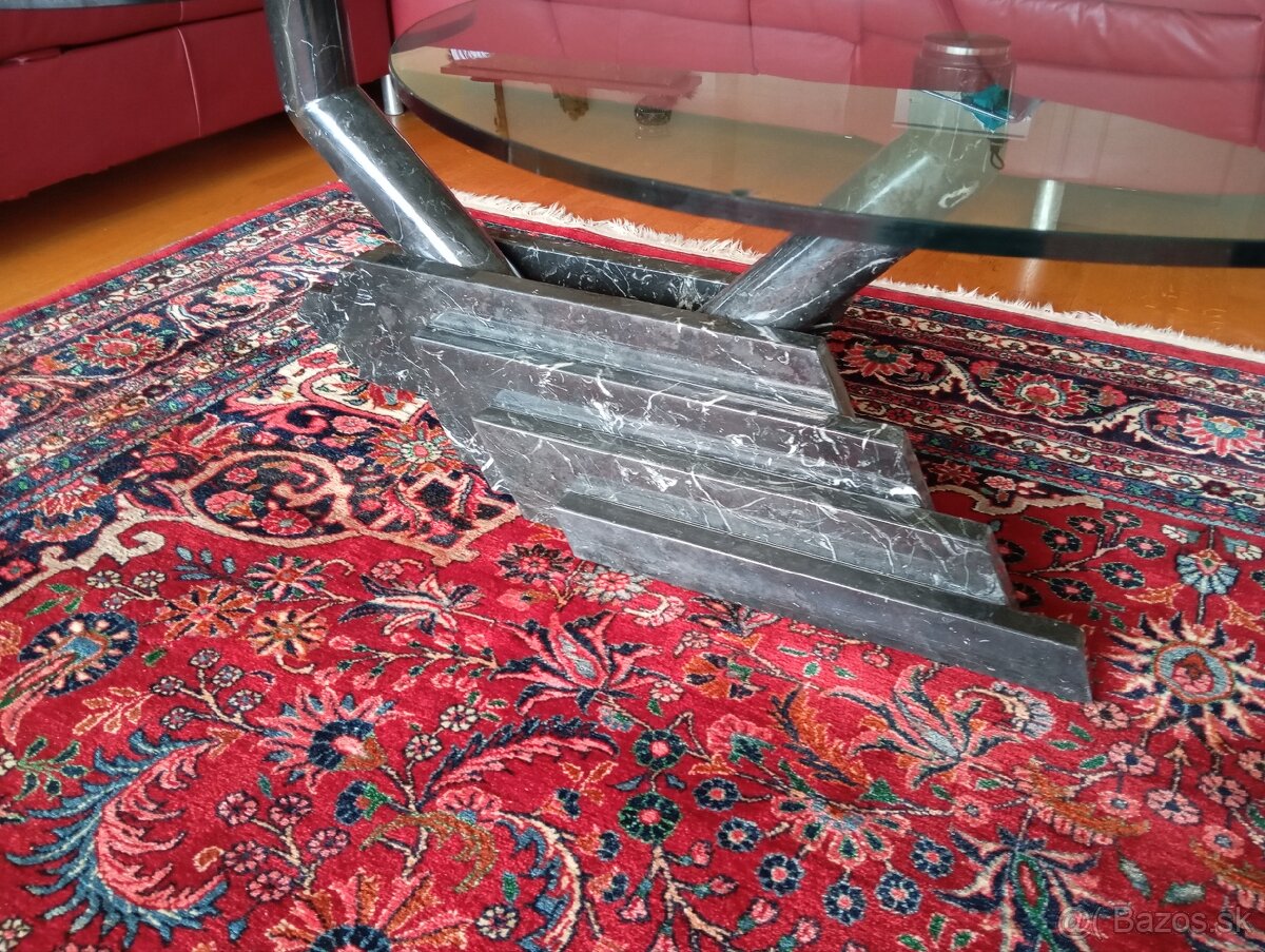 ✨Dizajnový mramorový stolík s tvrdenými sklami✨ - 5