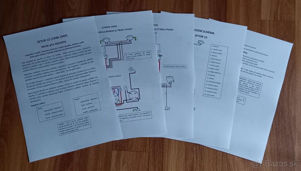 kabeláž ZETOR 15 (1948-1949) verze pro dynamo - 5