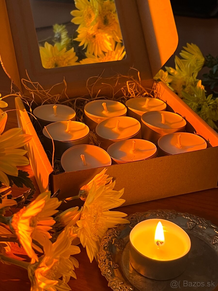 Čajové sviečky zo sójového vosku (darčekové balenie) - 5