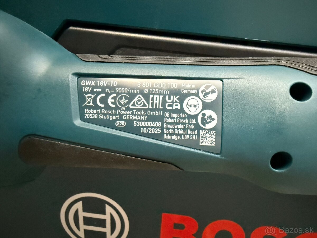 Uhlova bruska Bosch Pro GWX 18V-10
- 5