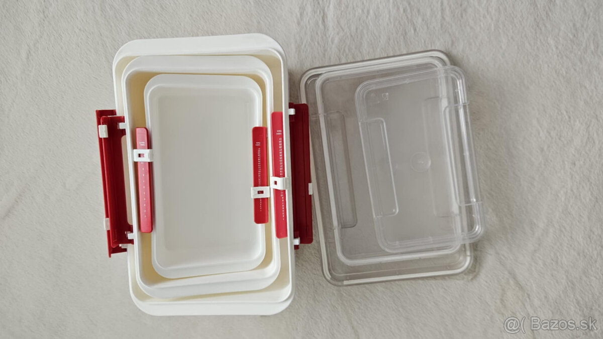 Praktická súprava 3 dóz na potraviny s viečkom, 3 ks - 5