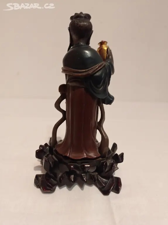 Starožitná soška z takeového dřeva - 5