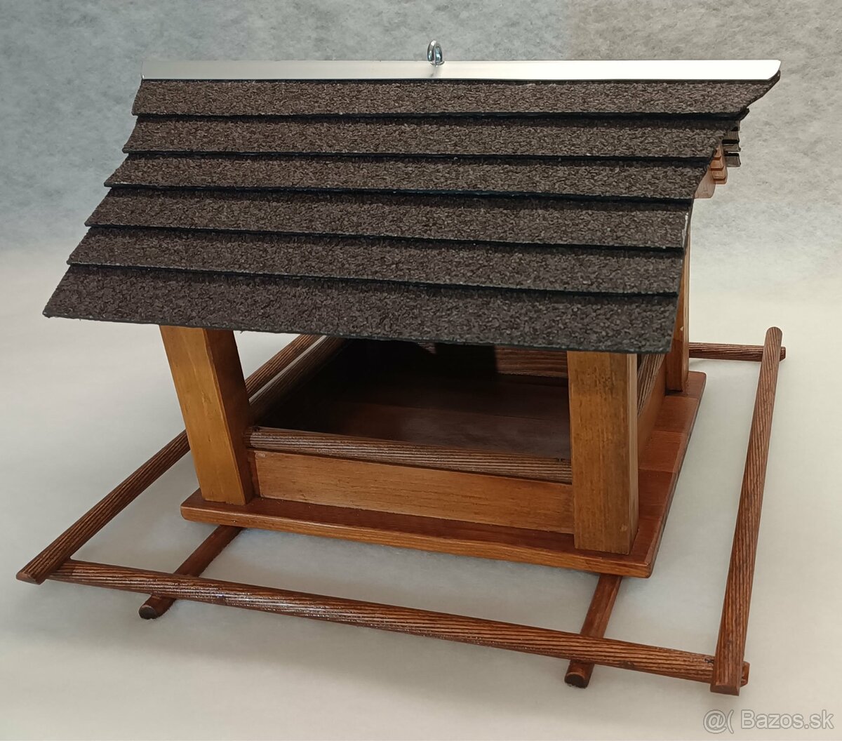 Drevené závesné kŕmitko pre vtáčiky - 5