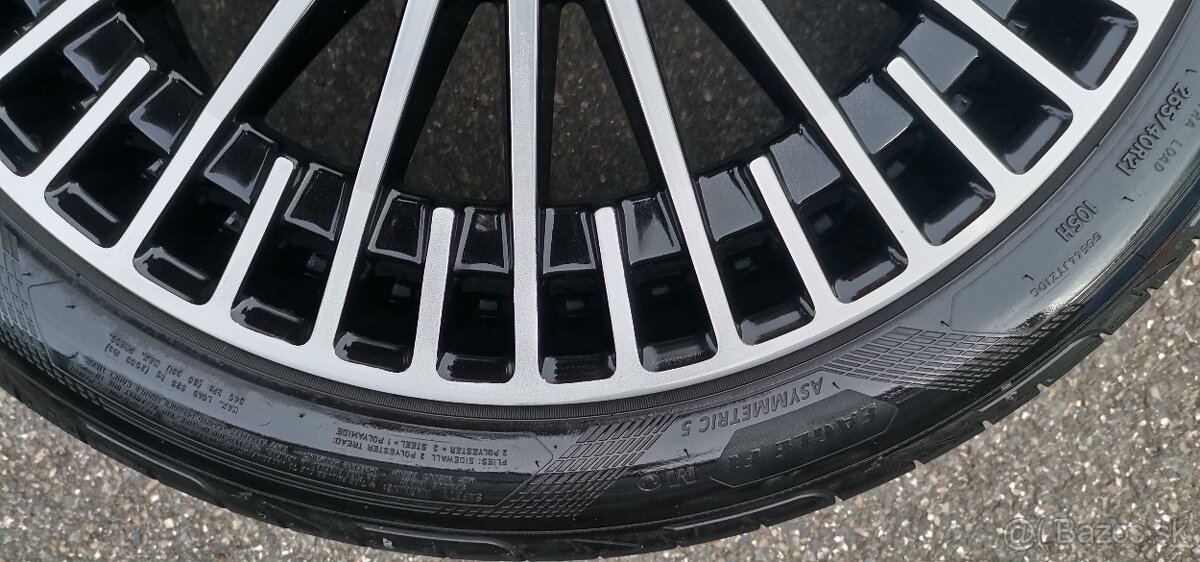 21"alu original Mercedes s letními pneu 255/45R21 Continen - 5