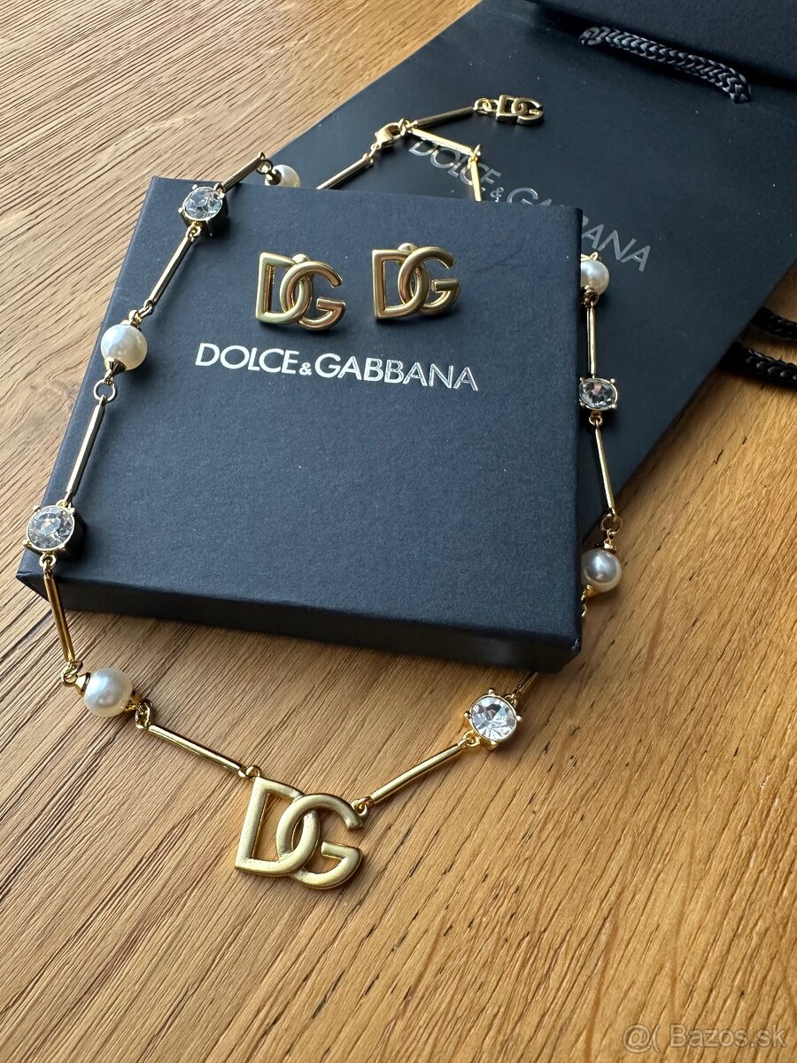 Nová nenosena sada náušníc a nahrdelnika D&G - 5