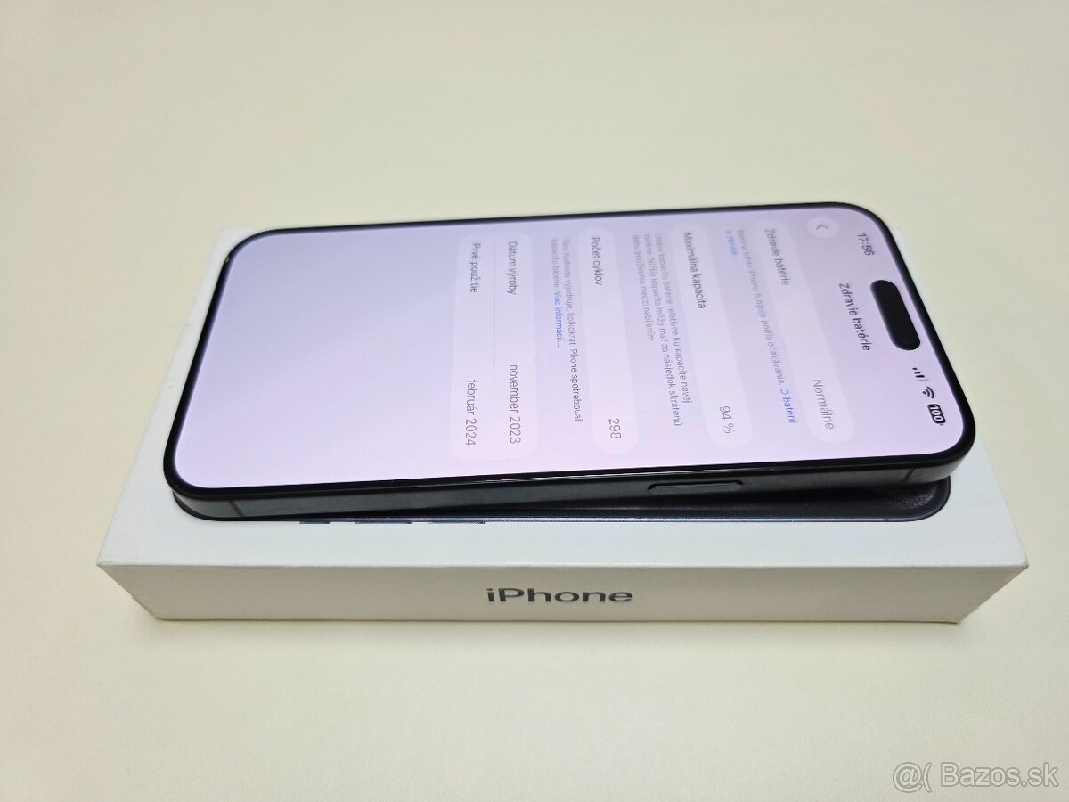 APPLE IPHONE 15 PRO MAX 256GB BLACK TITANIUM,BATERKA 94% - 5